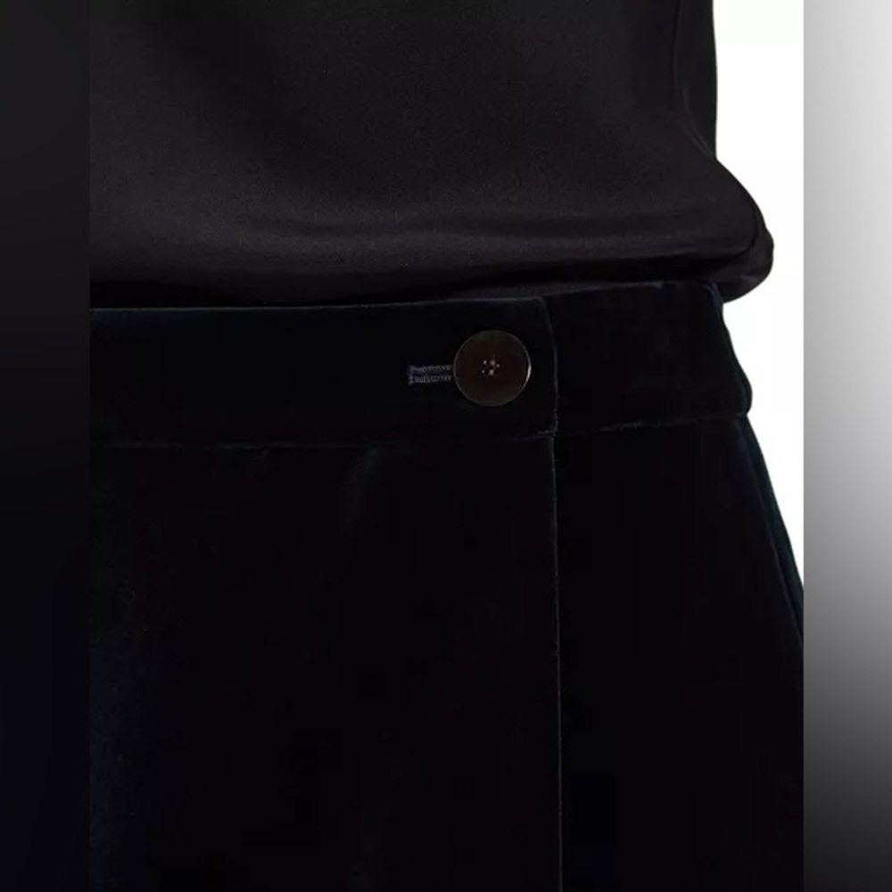 Theory Velvet Wrap Mini Skirt Black Size Small - Picture 4 of 9
